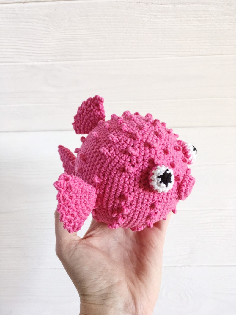 stuffed puffer fish pink