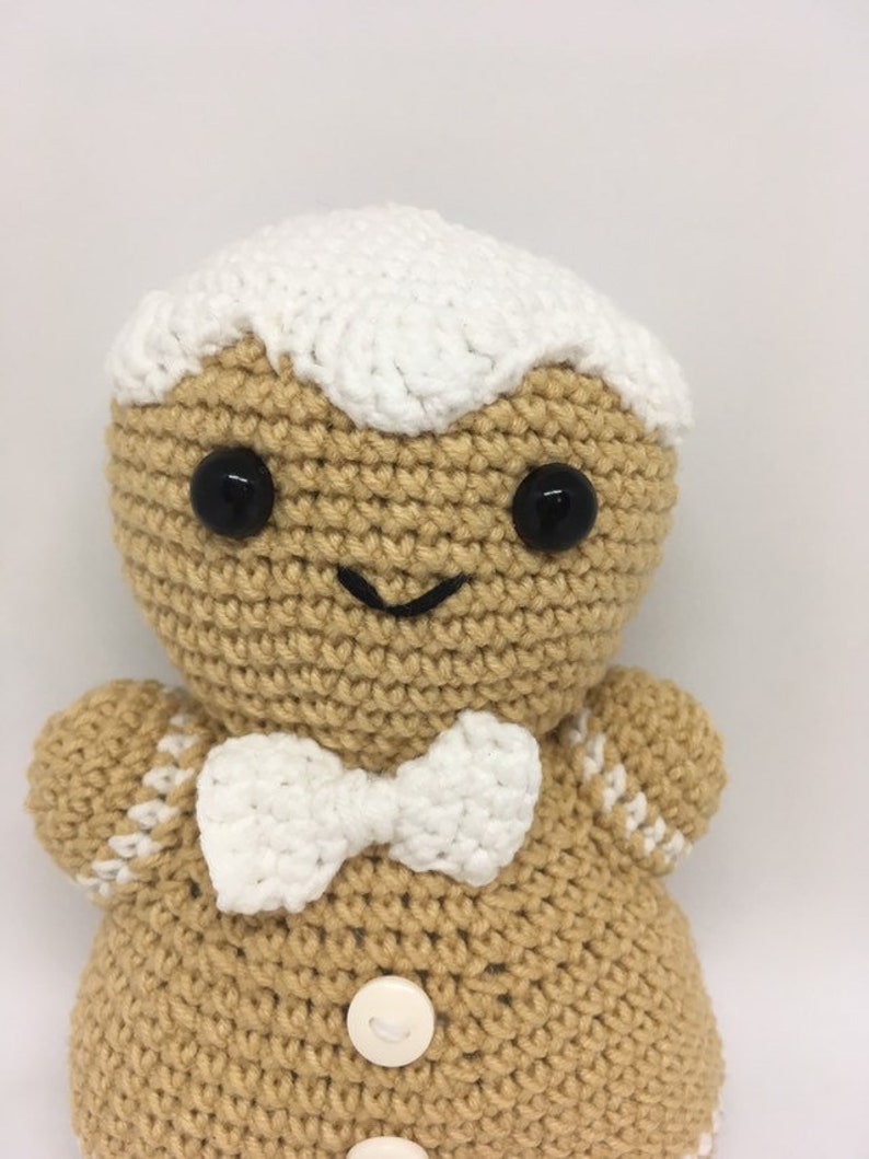 christmas ornament crocheted soft stocking filling hominess accent Amigurumi gingerbread New Year home decor