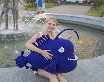 Crochet amigurumi angler, sea animals lovers gift