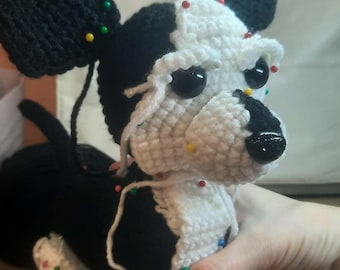 Plush big black Chihuahua, chihuahua lover gift, personalized stuffed toy