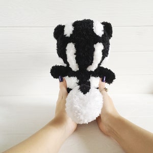 Spotted skunk toy, handmade soft animal toy