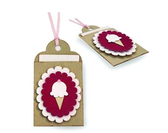 Crème glacée svg, titulaire de la carte-cadeau, étiquettes de carte-cadeau de vacances, Titulaire de la carte svg, Modèle, Tag svg, Fichier coupé pour Cricut, pour Silhouette, Numérique