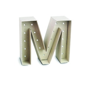 3D Letter, Marquee Letter, Letter M, 3D template, cricut svg files, cricut project, Silhouette svg, Cameo SVG, cut files
