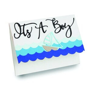 2D Karte, Klappkarte, Cut Datei, Silhouette, Cricut, PNG, SVG, dxf, Einladungen, Baby shower, Baby Taufe, It's a Boy Karte