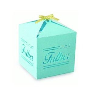 Boîte 3D svg, Fête des Pères, Modèle de boîte, Party Favor Box, Boîte cadeau, Fichier coupé pour Cricut, Silhouette, dxf, Téléchargement instantané, Emballage