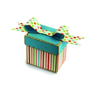 Bow top Box, Box Svg, Box Template, Gift Box template, Gift Box SVG, Party Favor Box, Cut file for Cricut, Silhouette, svg, dxf