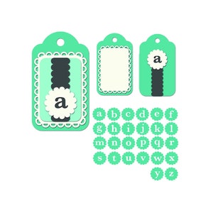 3d gift tag svg, tag template, letter tag svg, alphabet tags, print and cut file, cut file for cricut, silhouette, svg, dxf, digital