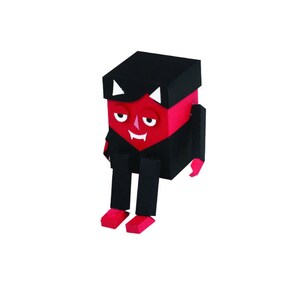3D Shelf Sitter, Halloween Shelf Sitter, Devil svg, paper Devil, Cut file for Cricut, Silhouette, svg, dxf, Devil, Halloween