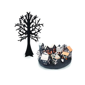 Árvore de papel 3D, para cricut, artesanato em papel, Halloween, para silhueta, SVG, dxf, arquivo de corte, árvore assombrada svg, árvore assustadora