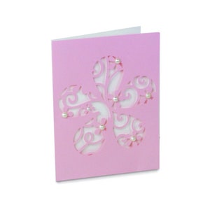 Intricate flower svg, Folded Card, Cut file for Cricut, silhouette, Card Template svg, Dxf, Invitations, Greeting Card, Valentine card