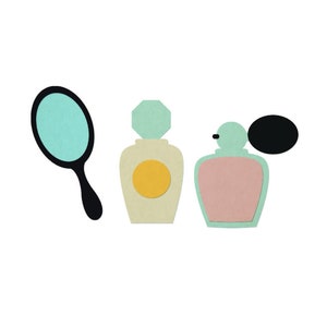 2D Make up kit, Make up kit svg, Cut file, Cricut, silhouette, Cameo, Clip art, svg, dxf, instant download, Hand Mirror, Perfume