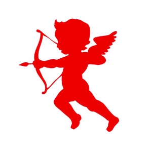 Cupid svg, Cupid clipart, Kawaii Cupid, Vector Art, Cut files for Cricut, for Silhouette, sticker svg, angel with bow and arrow, digital