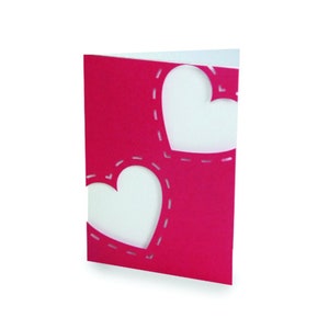 2 hearts Card, Folded Card, Cut file, silhouette, Cricut, Folded Card SVG, PNG, SVG, dxf, Birthday Card, Valentine card, Heart