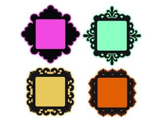 Frames SVG, Fancy Frames svg, Cute frames, aesthetic frames, frame template, dxf, cut files, Cricut, Silhouette, Frames Bundle, Svg Set