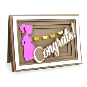 3D Greeting Card, Shadow card, Cricut svg File, Silhouette svg, Layered Card SVG, Cut File, SVG, Birthday Card, Congrats, Congratulations