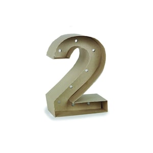 3D Number, Marquee Number, Number 2, 3D template, cricut svg files, cricut project, Silhouette svg, Cameo SVG, cut files