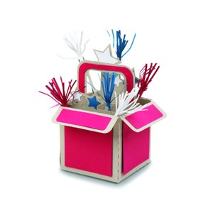 Carte de voeux 3D, Star Box Card, Box card, fichier coupé, Cricut, Silhouette, svg, dxf, carte dans une boîte, svg 3D
