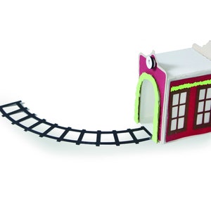 Estación de tren 3d SVG, Archivos de corte para silueta, Cricut Cut Files, DIY Christmas Project, Christmas Village, estación de tren, svg, dxf