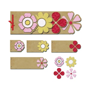 Spring Mini Album, Mini album, Scrapbook svg, Journal template, Cut files for Cricut, Silhouette, Creative Album, Flowers svg, Digital, Dxf