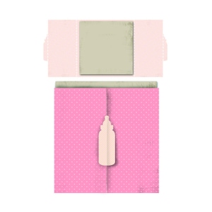 Carte de voeux 3D, fichier svg Cricut, Silhouette svg, carte en couches SVG, fichier coupé, PNG, SVG, carte d'anniversaire, carte pliée en deux, svg biberon