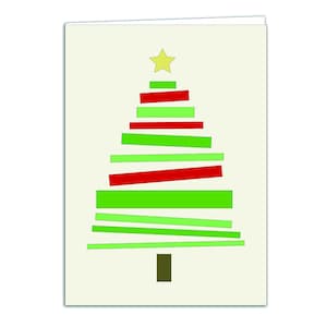 Tarjeta doblada, Tarjeta de felicitación, Archivo de corte para Cricut, silueta, Tarjeta en capas SVG, SVG, dxf, tarjeta svg, Tarjeta de Navidad, Árbol de Navidad