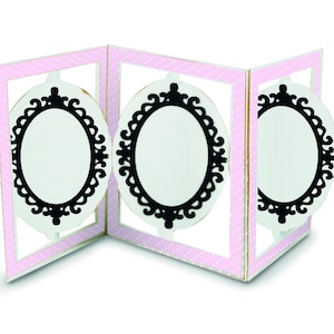 Biglietto d&#39;auguri 3D, Biglietto a fisarmonica, File di taglio per silhouette, per Cricut, Carta a strati SVG, PNG, SVG, dxf, Biglietto d&#39;auguri, Cornice ovale, Cornice