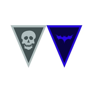 Halloween Banner, Bunting Banner, Bunting Banner svg, Banner template, Halloween, Skull , Bat, svg, DXF, Cut Files for Cricut, Silhouette