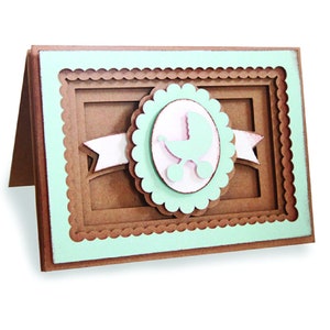 3D Grußkarte, Schatten Karte, Cricut svg Datei, Silhouette svg, geschichtete Karte SVG, geschnitten Datei, SVG, Geburtstagskarte, Kinderwagen, Baby Shower