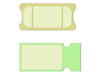 Ticket SVG, Ticket Clipart, Ticket PNG, Movie Ticket Svg, Event Ticket SVG, cut file for cricut, Silhouette, dxf, svg, Ephemera, Cute ticket