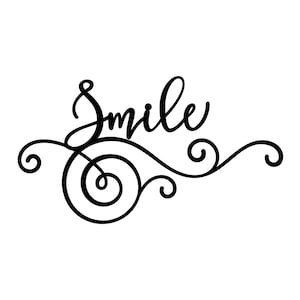 Smile svg, Smile Clip art, cut file, cricut, Cameo, Silhouette, svg, dxf, png, word Clipart