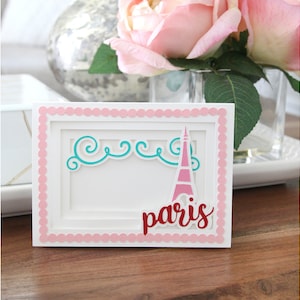 Tarjeta de felicitación 3D, Tarjeta de sombra, Cricut svg File, Silhouette svg, Layered Card SVG, Cut File, PNG, SVG, Birthday Card, Paper Craft, Paris
