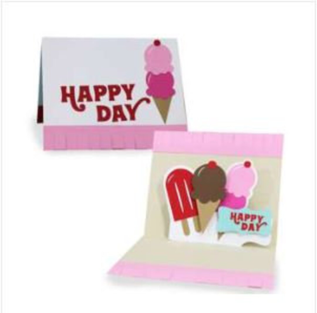 Ice Cream Pop up Card, Pop up Card, Cute Card, Pop up Card Template