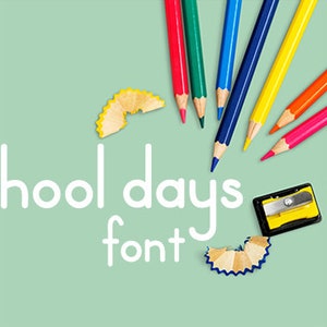 CG School Days Schriftart, Cricut Fonts, Silhouette Fonts, Craft Fonts, Procreate Fonts, Canva Fonts, handgeschriebene Schriftarten, kommerzielle Nutzung Schriftarten
