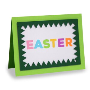 Carte de voeux 3D, fichier coupé pour la silhouette, pour Cricut, Layered Card SVG, PNG, SVG, Paper Craft, carte pliée, Joyeuses Pâques, Carte de Pâques
