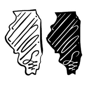Illinois SVG, Illinois State Clipart, Illinois Dessin à la main, Plan, Forme d’état, PNG, Fichiers coupés