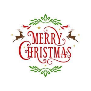 Christmas SVG, Merry Christmas SVG, Merry Christmas Saying Svg, Christmas Clip Art, Christmas Cut Files, Cricut, Silhouette Cut File
