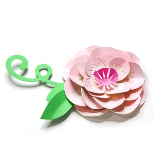 3d paper flower svg, flower template, paper flower svg, 3d paper flower, Cut Files, PNG, DXF, svg, for silhouette, for cricut, digital