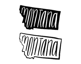 Montana SVG, Montana State Clipart, Montana Hand Drawn, State Outline, Montana State Shirt Design