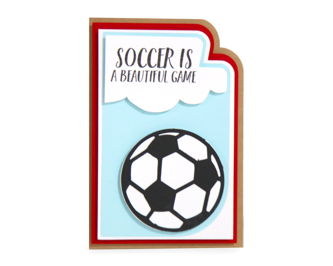 Soccer Ball Card, DIY Greeting Card, Cricut Svg File, Cut File for ...