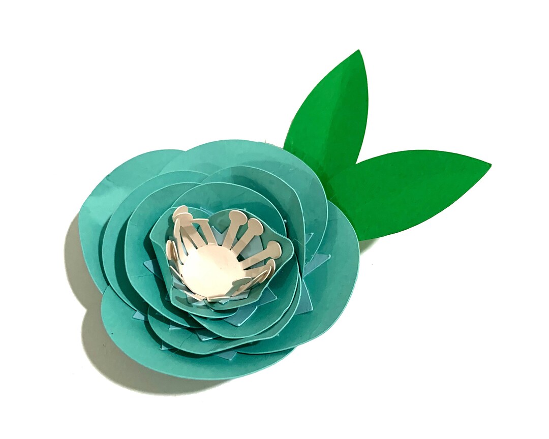 3d Paper Flower Svg, Flower Template, Paper Flower Svg, 3d Paper Flower