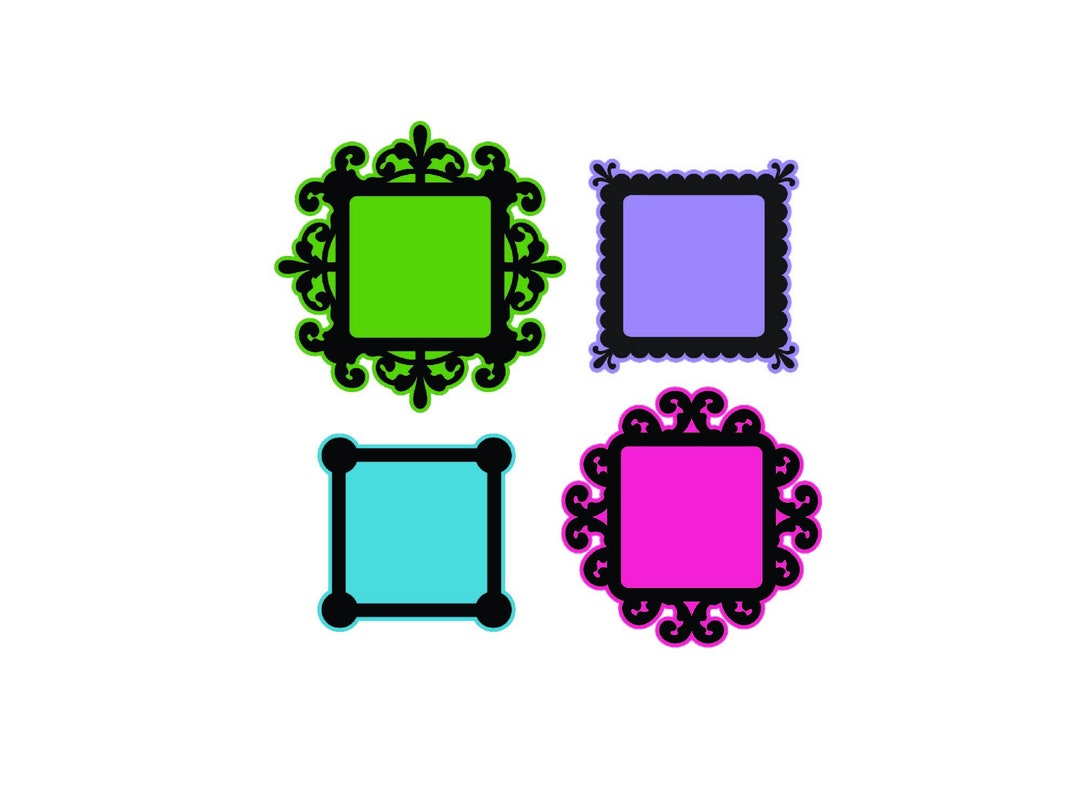 Frames SVG, Fancy Frames Svg, Cute Frames, Aesthetic Frames, Frame Template, Dxf, Cut Files