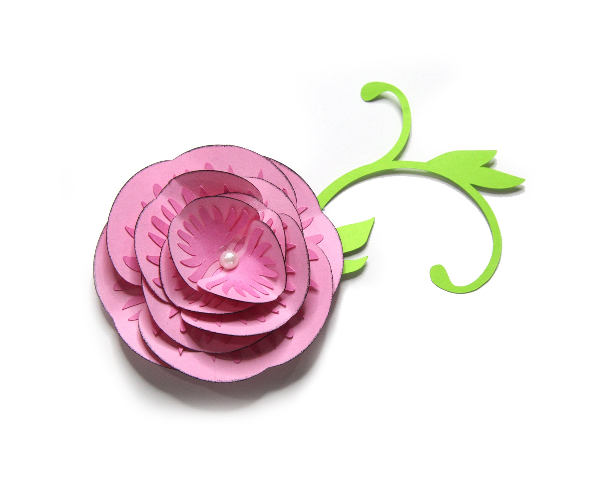 3d Paper Flower Svg, Flower Template, Paper Flower Svg, 3d Paper Flower