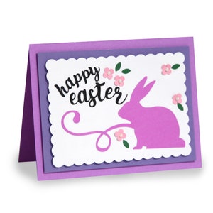 Carte de voeux 3D, fichier coupé pour la silhouette, pour Cricut, Layered Card SVG, PNG, SVG, Paper Craft, carte pliée, Bunny, Joyeuses Pâques
