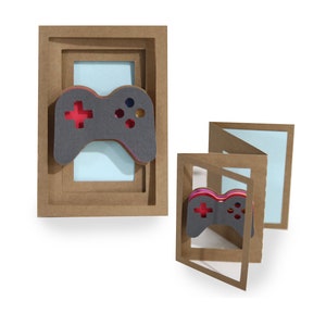 3D Grußkarte, Akkordeon Karte, Cut Datei für Silhouette, für Cricut, Layered Card SVG, PNG, SVG, Geburtstagskarte, Paper Craft, Video Game