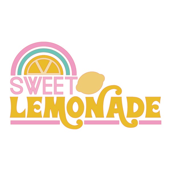 Sweet Lemonade SVG, Lemon clipart, Vector Art, Lemonade sign, Silhouette Cut Files, Cricut cut files, clipart, digital, svg, png