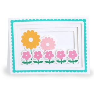 Tarjeta de felicitación 3D, Tarjeta de sombra, Cricut svg File, Silhouette svg, Layered Card SVG, Cut File, PNG, SVG, Birthday Card, Paper Craft, Flower
