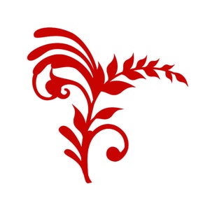 Leafy flourish svg, swirly Leaves Clipart, Vector art, Print and Cut, file for Cricut, For Silhouette, svg, dxf, Sticker svg, icon svg