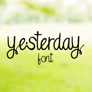 CG Yesterday Font, Cricut Fonts, Silhouette Fonts, Craft Fonts, Procreate Fonts, Canva Fonts, Handwritten Fonts, Commercial Use, Script
