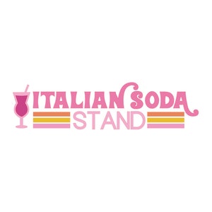 Italian Soda Stand SVG, clipart, Vector Art, Silhouette Cut Files, Cricut cut files, digital, svg, png