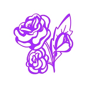 Vraiment Rose svg, svg de fleurs, fichiers de coupe Silhouette, fichiers de coupe Cricut, svg, dxf, clipart, modèle, pochoir, vecteur, fleur Clipart, Rose